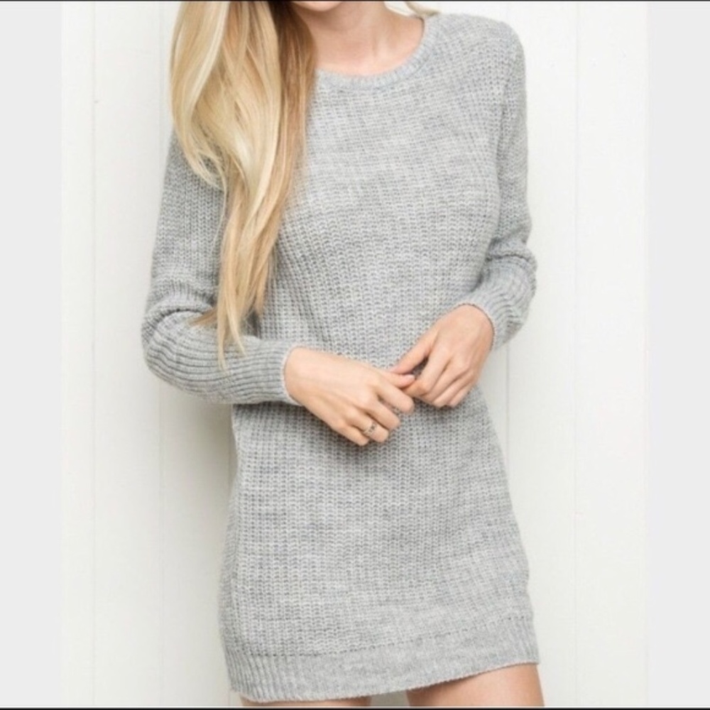 Brandy Melville Sweater Dress Grey